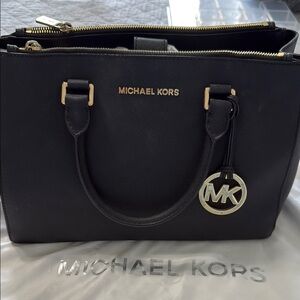 Michael Kors Black Saffiano Leather Satchel